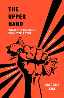 The Upper Hand book cover — a fist crushing banknotes on a vermillion field